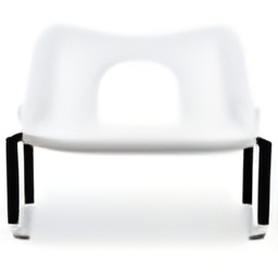 generated: a white plastic bench with a high arched back #2